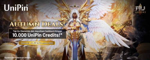 Autumn Deals: Cashback Hingga 10.000 UniPin Credits untuk Top Up MU Origin 3!